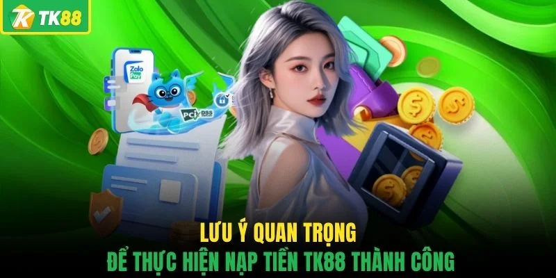 Lưu ý quan trọng để thực hiện nạp tiền TK88 thành công